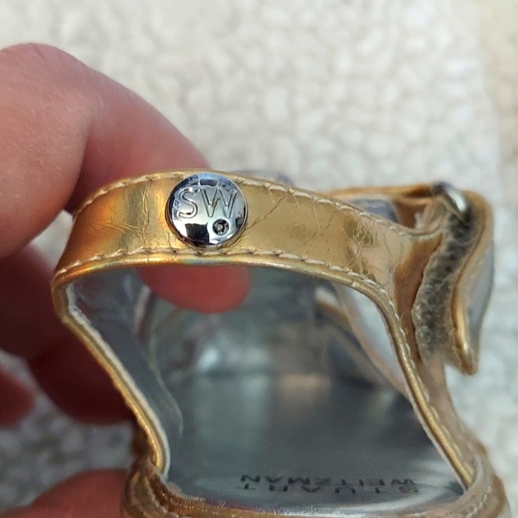 Stuart Weitzman silver & gold sandals - Picture 3 of 4